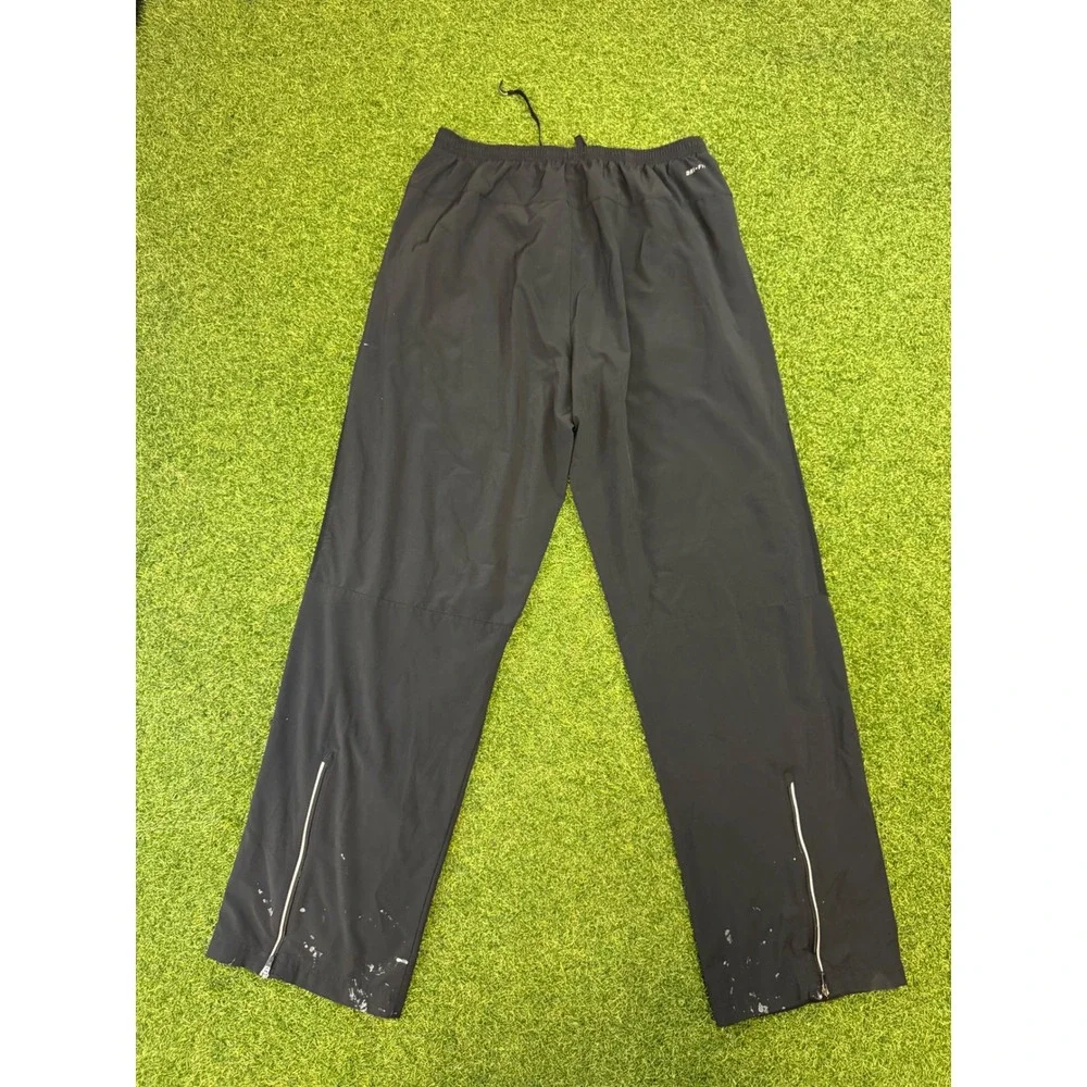 Nike Dri-FIT Mens Black Track Pants Large Ankle Zip Athletic Paint Splatter - Picture 6 of 9